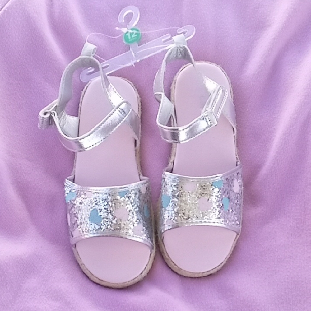 Carter's Shimmering Silver Sandals